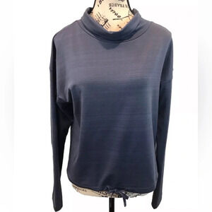 REI Coop Women’s Medium Purple Mock Neck Activewear Top Tie bottom side pocket